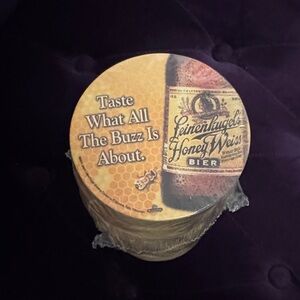 Leinenkugel's Honey Weiss Coasters - Yellow Honeycomb Design